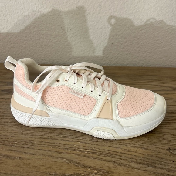NWT Olukai women’s Anau pickleball sneakers rose dust pink bright white size 8.5 - Picture 3 of 12